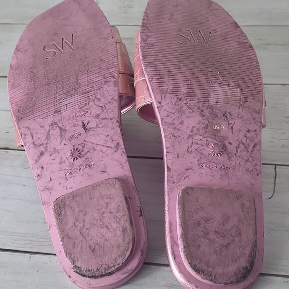 Stuart Weitzman Pantheon Pink Slide Sandals. Size 6.5B - Picture 6 of 7